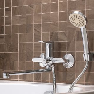 Смеситель для ванны с душем РМС SL137-006E хром